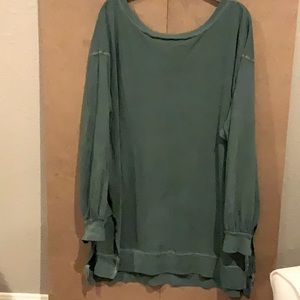 FREE PEOPLE green tunic medium
